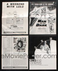 2r049 LOT OF 26 UNCUT PRESSBOOKS '50s-60s cool advertising images from a variety of movies!