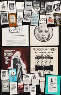 2r050 LOT OF 25 UNCUT PRESSBOOKS '60s-80s cool advertising images from a variety of movies!