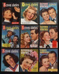 2r138 LOT OF 20 SCREEN STORIES 1948-49 MAGAZINES '48-49 Roy Rogers, Elizabeth Taylor & more!