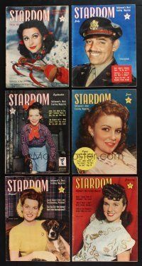 2r139 LOT OF 19 STARDOM MAGAZINES '40s Ginger Rogers, Clark Gable, Durbin, Hedy Lamarr & more!