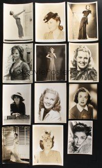 2r273 LOT OF 23 8x10 STILLS OF FEMALE STARS '30s-60s great close up & full-length portraits!