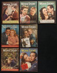 2r189 LOT OF 7 MOVIE STORY 1944 MAGAZINES '44 Goddard, Lupino, Flynn, Durbin, Garson & more!