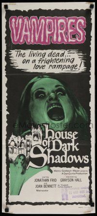 2y440 HOUSE OF DARK SHADOWS Aust daybill '70 living dead vampires on a frightening love rampage!