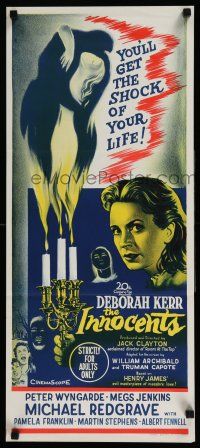 2y442 INNOCENTS Aust daybill '62 Deborah Kerr is outstanding in Henry James' classic horror story!