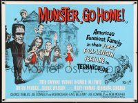 2y238 MUNSTER GO HOME British quad '66 Fred Gwynne, Yvonne De Carlo, Al Lewis, Butch Patrick!