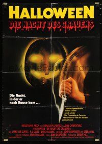 2y410 HALLOWEEN German '78 John Carpenter classic, great different jack-o-lantern & knife art!