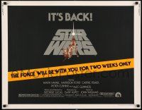 2y093 STAR WARS 1/2sh R81 George Lucas classic, the force will be with you for two weeks only!