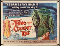 2y099 THING THAT COULDN'T DIE 1/2sh '58 great artwork of monster holding its own severed head!