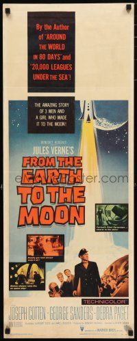 2y117 FROM THE EARTH TO THE MOON insert '58 Jules Verne's boldest adventure dared by man!