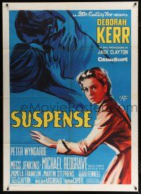 2y291 INNOCENTS Italian 1p '62 Deborah Kerr, Henry James English classic horror, cool Putzu art!