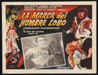 2y315 FRANKENSTEIN'S BLOODY TERROR Mexican LC '68 great close up of fanged monster Paul Naschy!