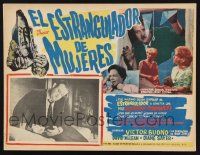 2y342 STRANGLER Mexican LC '64 creepy Victor Buono with doll in inset photo & border art!