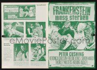 2y405 FRANKENSTEIN MUST BE DESTROYED German pressbook '70 Peter Cushing, Rolf Goetze monster art!