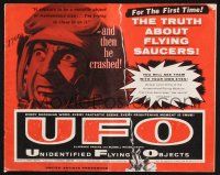 2y389 UFO pressbook '56 the truth about unidentified flying objects & flying saucers!