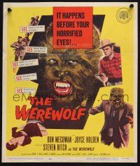 2y286 WEREWOLF WC '56 two great wolf-man horror images, it happens before your horrified eyes!