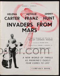 2y399 INVADERS FROM MARS English pressbook '53 William Cameron Menzies classic, great images!