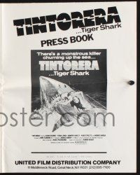 2y387 TINTORERA pressbook '77 best monstrous killer tiger shark horror artwork!