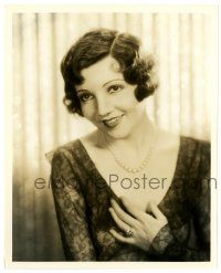 2z217 CLAUDETTE COLBERT 8.25x10 still '30s head & shoulders c/u wearing lace & pearls by Richee!