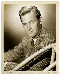 2z972 WILLIAM HOLDEN 8x10.25 still '47 great close up smiling portrait wearing suit & tie!