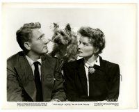 2z978 WITHOUT LOVE 8x10.25 still '45 cute dog between Spencer Tracy & Katharine Hepburn!