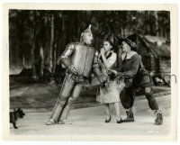 2z982 WIZARD OF OZ 8x10.25 still R50s Judy Garland & Ray Bolger catch falling Jack Haley, Toto too!