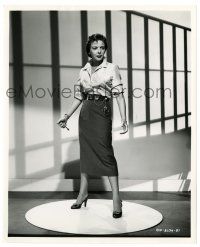 2z989 WOMEN'S PRISON 8x10 still '54 Ida Lupino standing by prison bars shadow by Lippman!