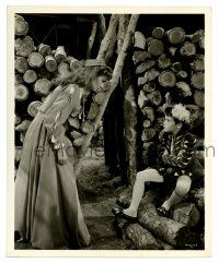 2z994 YOUNG BESS deluxe 8.25x10 still '53 Jean Simmons talks to young Rex Thompson on wood pile!