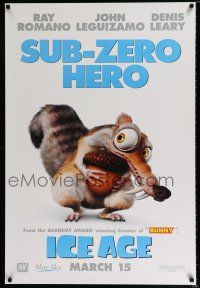 3b377 ICE AGE advance 1sh '02 prehistoric sub-zero computer animated cartoon!