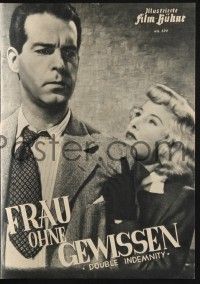 3c464 DOUBLE INDEMNITY German program '50 Billy Wilder, different images of Stanwyck & MacMurray!