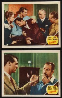 3d947 CRISIS 2 LCs '50 both with Cary Grant and Jose Ferrer + pretty Signe Hasso!