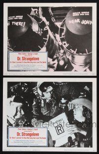 3d951 DR. STRANGELOVE 2 LCs '64 Stanley Kubrick classic, Slim Pickens as Major T.J. King Kong!