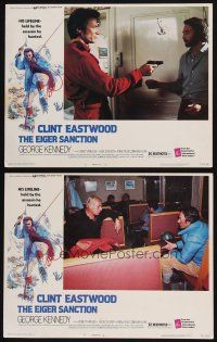 3d954 EIGER SANCTION 2 LCs '75 mountain climber Clint Eastwood, George Kennedy, cool border art!