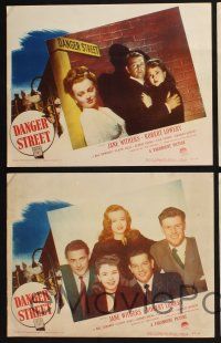 3d155 DANGER STREET 8 LCs '47 Jane Withers, Robert Lowery, it's one way... to MURDER and DEATH!