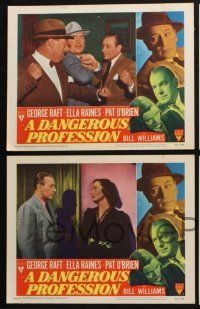 3d846 DANGEROUS PROFESSION 5 LCs '49 Ella Raines, George Raft & Pat O'Brien, film noir!