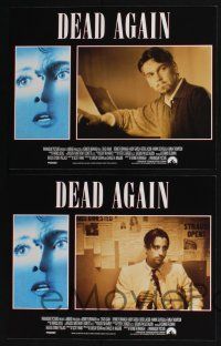 3d163 DEAD AGAIN 8 LCs '91 Kenneth Branagh candid, Andy Garcia, Derek Jacobi, Emma Thompson