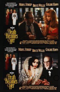 3d168 DEATH BECOMES HER 8 LCs '92 Meryl Streep, Bruce Willis, Goldie Hawn, Isabella Rossellini!