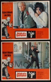 3d169 DEATH OF A GUNFIGHTER 8 int'l LCs '69 Richard Widmark, John Saxon, Don Siegel!