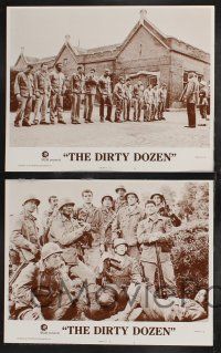 3d177 DIRTY DOZEN 8 int'l LCs R75 Charles Bronson, Jim Brown, Lee Marvin, Aldrich WWII classic!