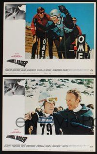 3d183 DOWNHILL RACER 8 LCs '69 Robert Redford, Camilla Sparv, Gene Hackman, great skiing images!