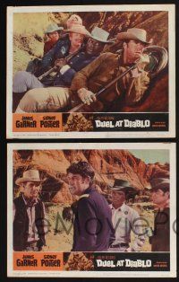 3d187 DUEL AT DIABLO 8 LCs '66 Sidney Poitier, James Garner, Bill Travers, Bibi Andersson!