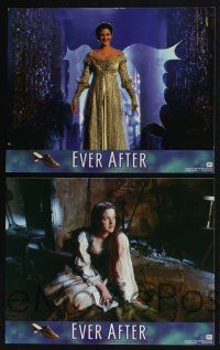 3d202 EVER AFTER 8 LCs '98 pretty Drew Barrymore, Anjelica Huston, Cinderella!