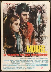 3e244 MURIEL OR THE TIME OF RETURN Italian 1p '65 Alain Resnais, Delphine Seyrig, Donelli art!