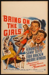 3e707 BRING ON THE GIRLS WC '44 sexy full-length Veronica Lake, Sonny Tufts, Eddie Bracken