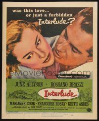 3e800 INTERLUDE WC '57 Douglas Sirk, James M. Cain, art of Rossano Brazzi romancing June Allyson!