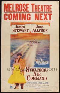 3e941 STRATEGIC AIR COMMAND WC '55 military pilot James Stewart, June Allyson, cool airplane art!