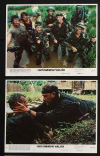 3f920 UNCOMMON VALOR 8 8x10 mini LCs '83 Gene Hackman, Fred Ward, Patrick Swayze & Tex Cobb!