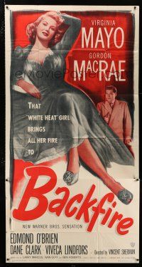 3g592 BACKFIRE 3sh '50 full-length sexy double-crossing Virginia Mayo seduces Gordon MacRae!