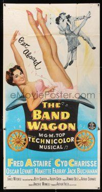 3g594 BAND WAGON 3sh '53 great art of sexy Cyd Charisse showing her legs + with Fred Astaire!