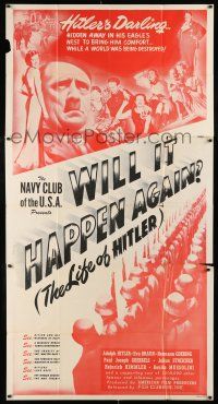 3g986 WILL IT HAPPEN AGAIN 3sh '48 Dwain Esper's The Life of Hitler & Eva Braun, ultra rare!