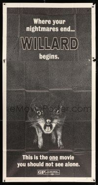 3g987 WILLARD 3sh '71 creepy art of rat, the one movie you should not see alone!